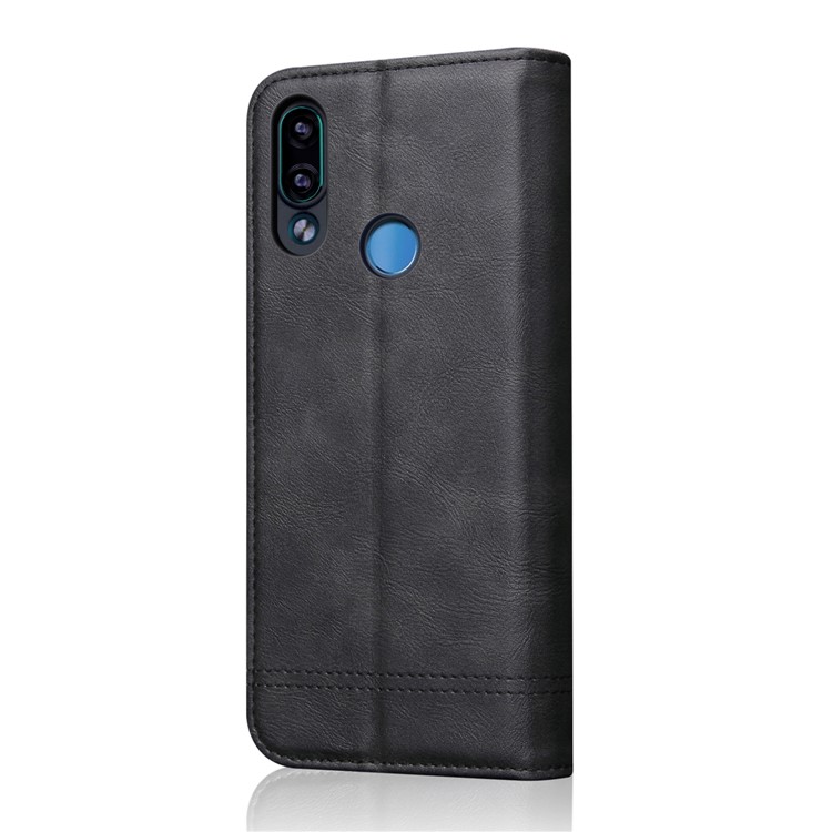 Auto-absorbed Crazy Horse Vintage Leather Stand Case for Huawei Y9 (2019) / Enjoy 9 Plus (China) - Black-2