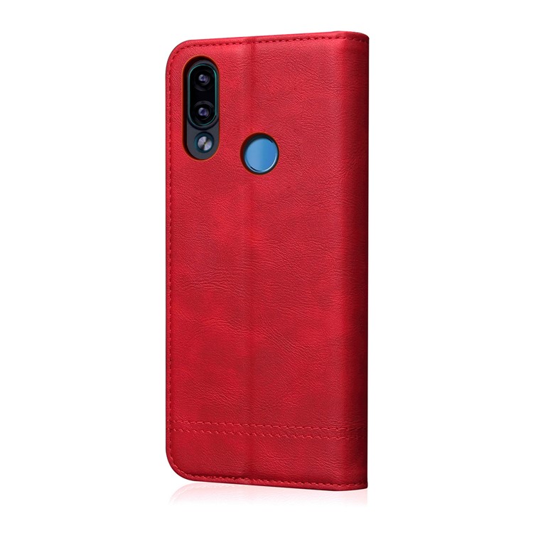 Auto-absorbed Crazy Horse Vintage Leather Stand Cover for Huawei Y9 (2019) / Enjoy 9 Plus (China) - Red-2