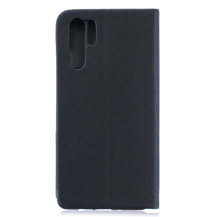 Contrast Color PU Leather Card Holder Mobile Phone Case for Huawei P30 Pro - Black-2