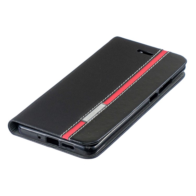 Contrast Color PU Leather Card Holder Mobile Phone Case for Huawei P30 Pro - Black-3