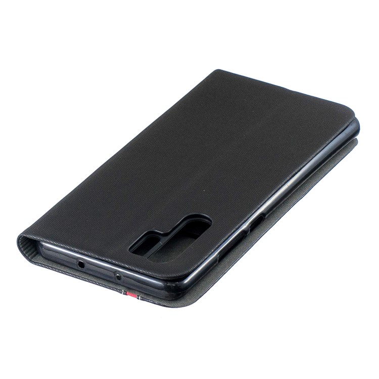 Contrast Color PU Leather Card Holder Mobile Phone Case for Huawei P30 Pro - Black-4