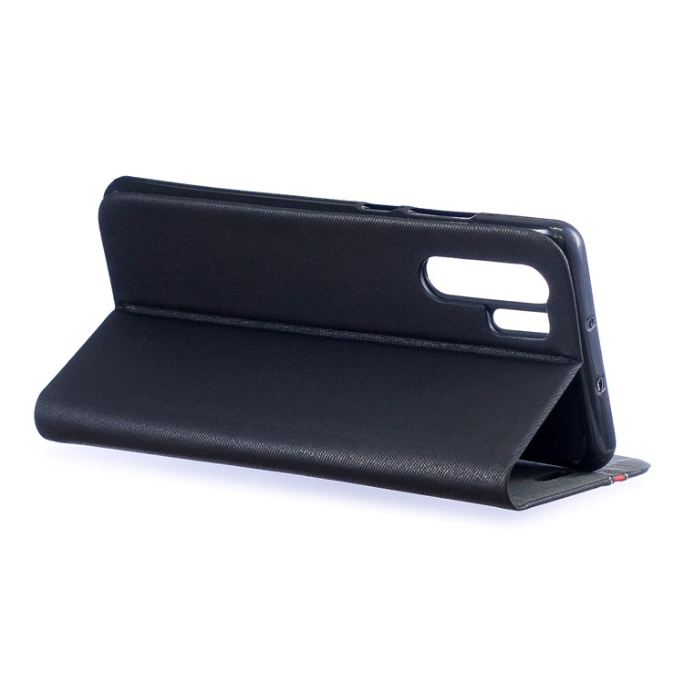 Contrast Color PU Leather Card Holder Mobile Phone Case for Huawei P30 Pro - Black-5