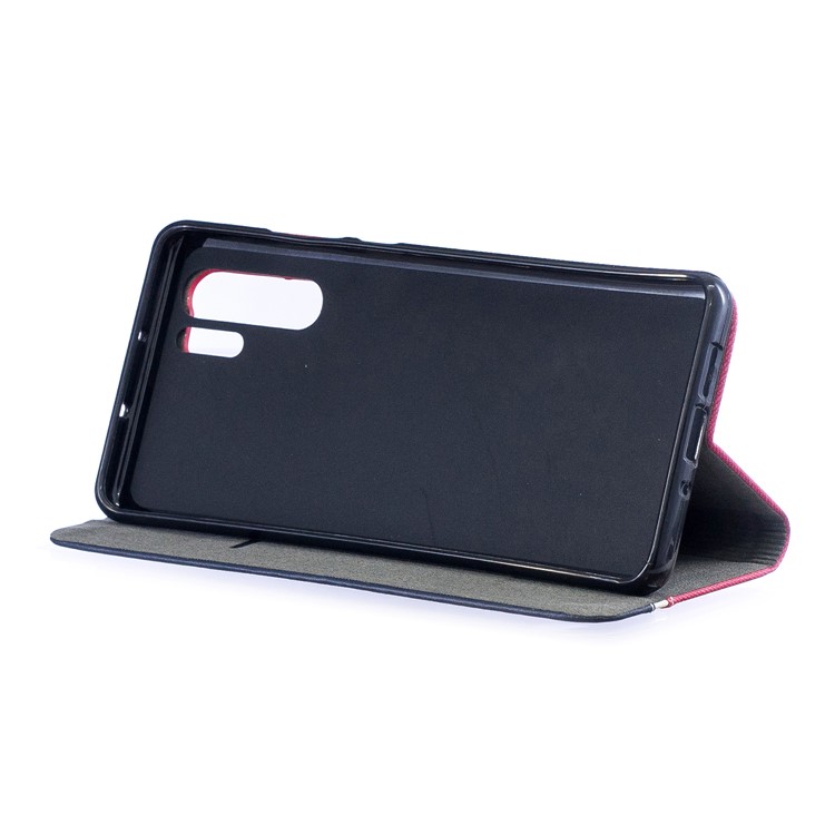 Contrast Color PU Leather Card Holder Mobile Phone Shell for Huawei P30 Pro - Red-7