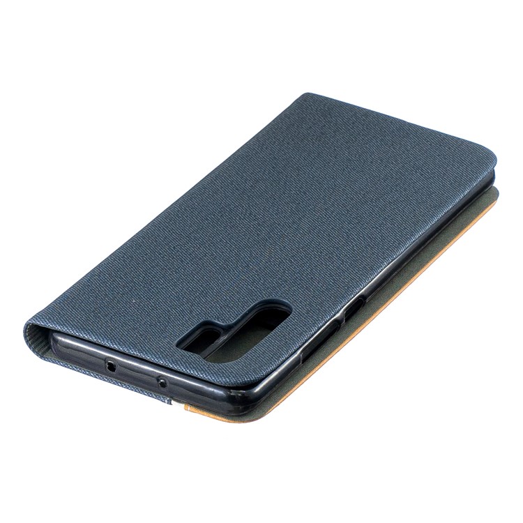 Two Tone PU Leather Card Holder Cell Phone Casing for Huawei P30 Pro - Blue-4