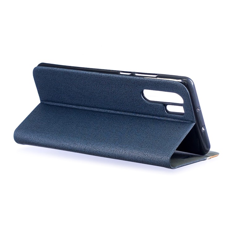 Two Tone PU Leather Card Holder Cell Phone Casing for Huawei P30 Pro - Blue-5