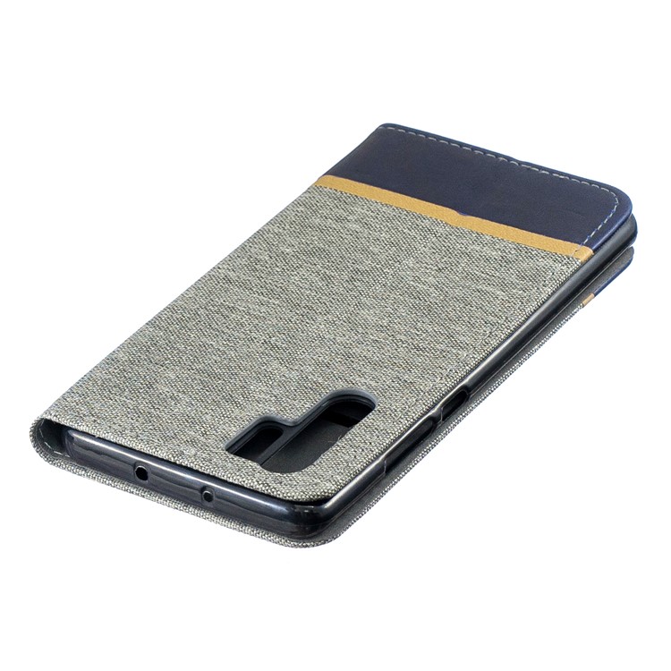 For Huawei P30 Pro Cloth Texture Splicing PU Leather Phone Cover with Card Holder - Grey-4