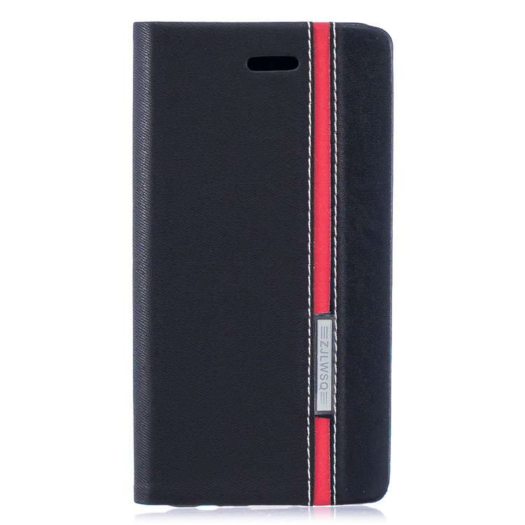 Contrast Color PU Leather Card Holder Mobile Phone Case for Huawei P30 - Black-1
