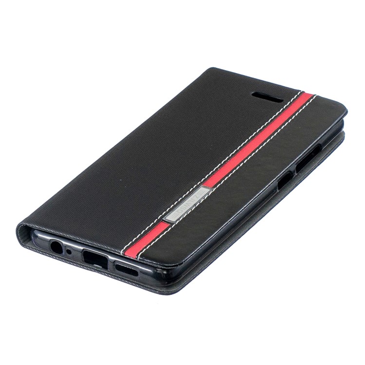 Contrast Color PU Leather Card Holder Mobile Phone Case for Huawei P30 - Black-3