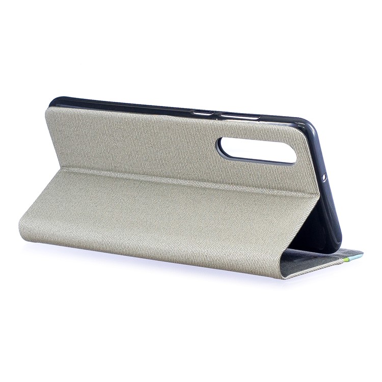 Contrast Color PU Leather Card Holder Mobile Phone Cover for Huawei P30 - Grey-5