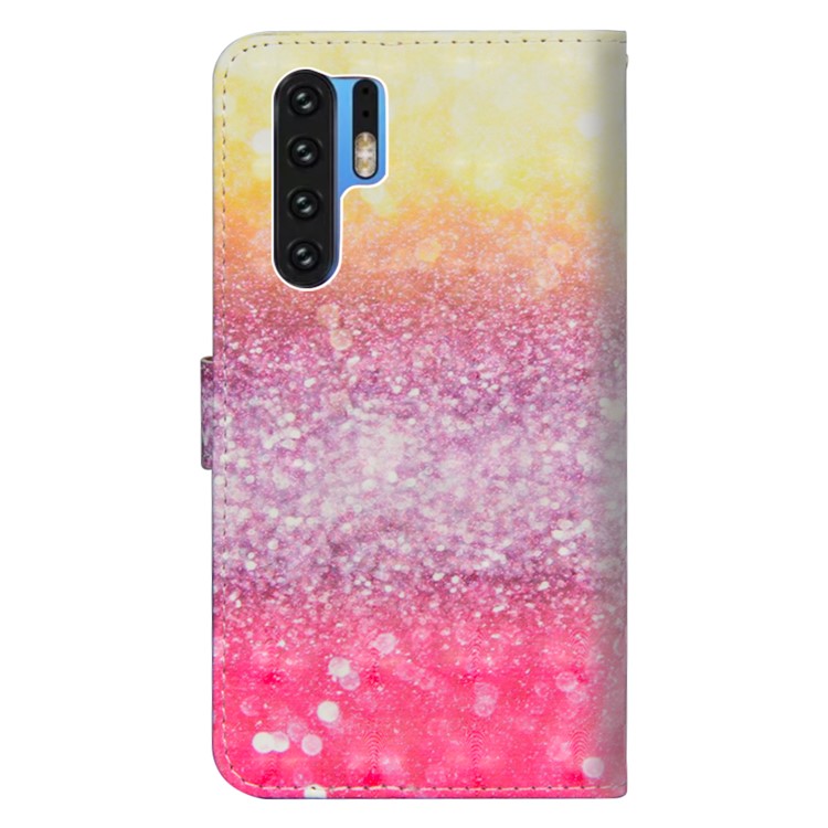 For Huawei P30 Pro Light Spot Decor Patterned Leather Wallet Mobile Shell - Glittery Elements-4