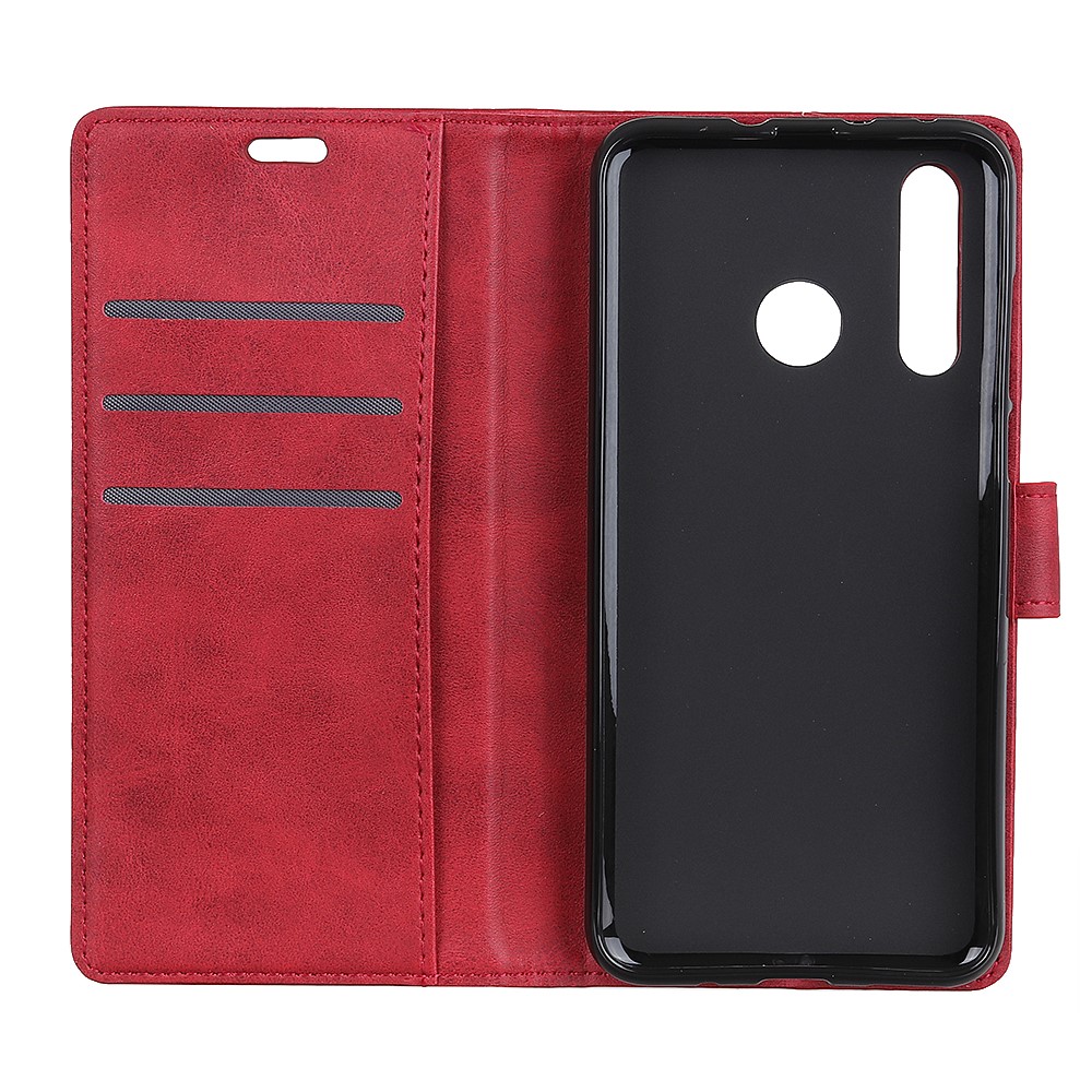 Matte PU Leather Wallet Stand Phone Casing for Huawei P30 Lite - Red-5
