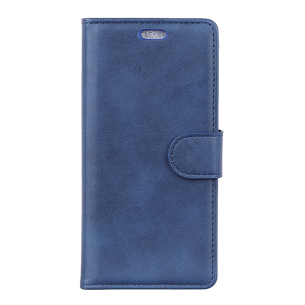 Cubierta De Cuero Mate Del Teléfono Celular Del Soporte De La Cartera De La PU Para Huawei P30 Lite - Azul-2