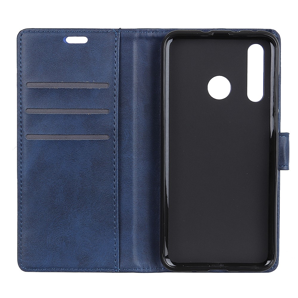 Cubierta De Cuero Mate Del Teléfono Celular Del Soporte De La Cartera De La PU Para Huawei P30 Lite - Azul-5