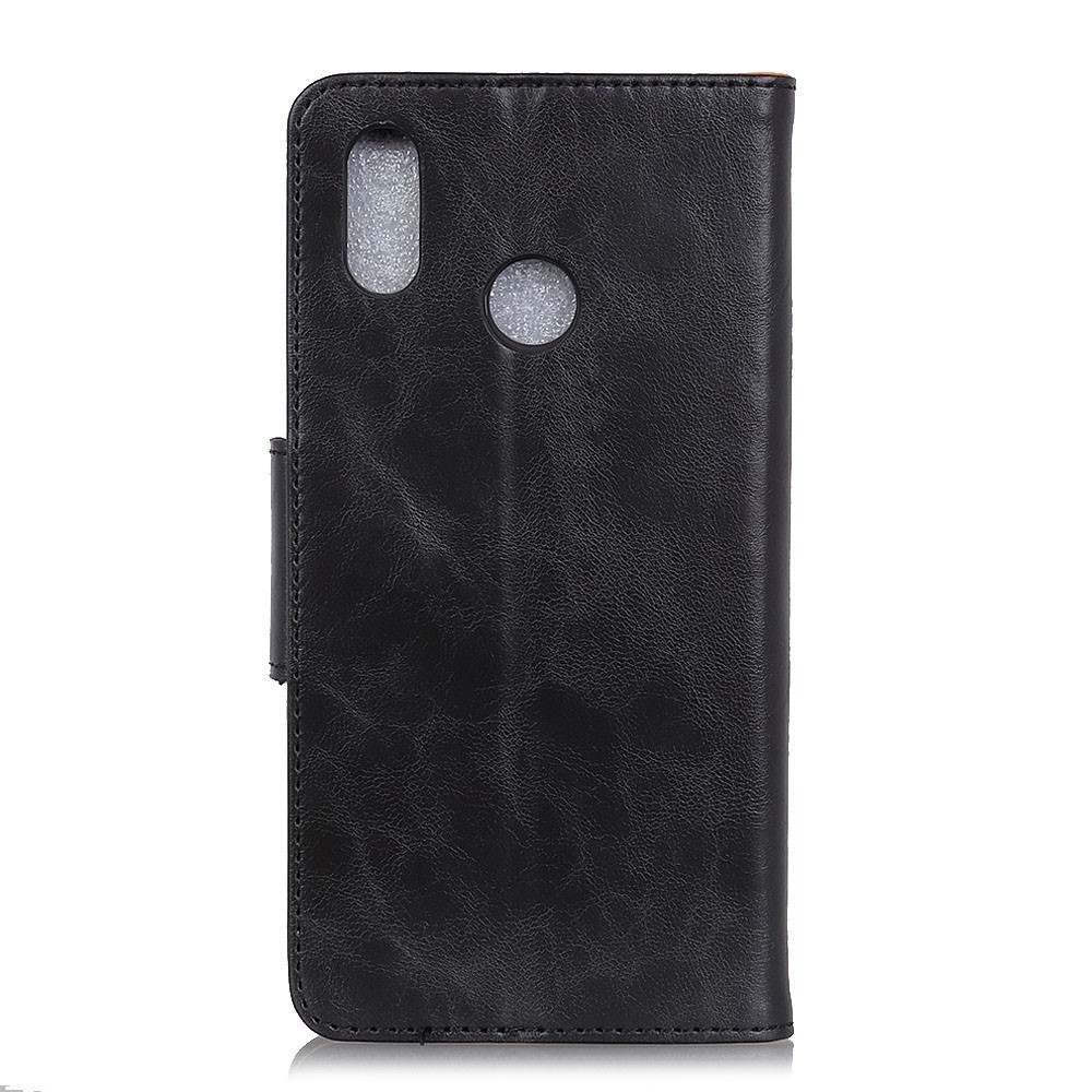 Crazy Horse Split Leather Stand Phone Case for Huawei P30 Lite - Black-2