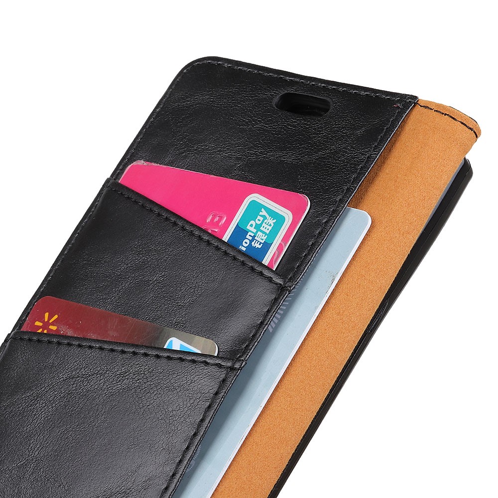 Crazy Horse Split Leather Stand Phone Case for Huawei P30 Lite - Black-5