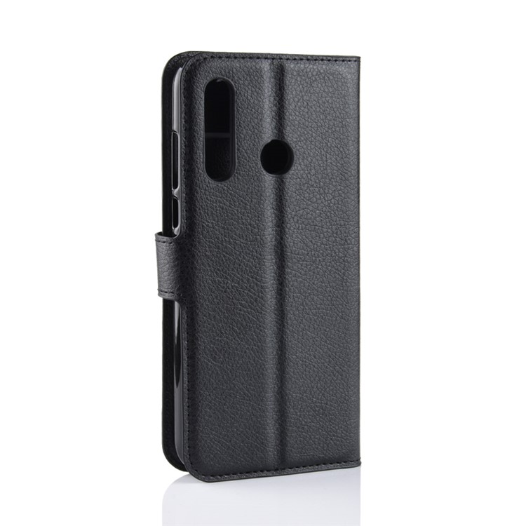 Litchi Skin Wallet Leather Stand Case for Huawei nova 4 - Black-4