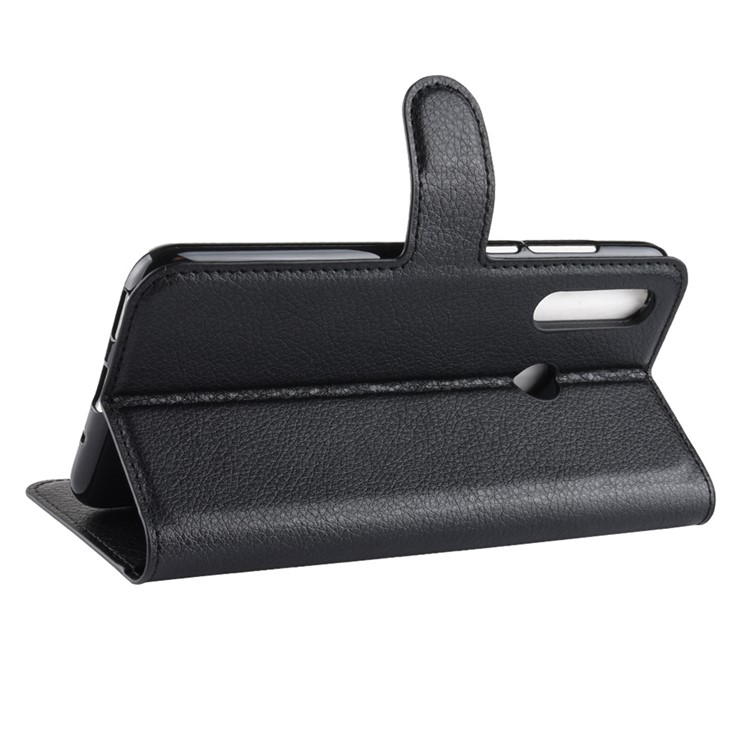 Litchi Skin Wallet Leather Stand Case for Huawei nova 4 - Black-7