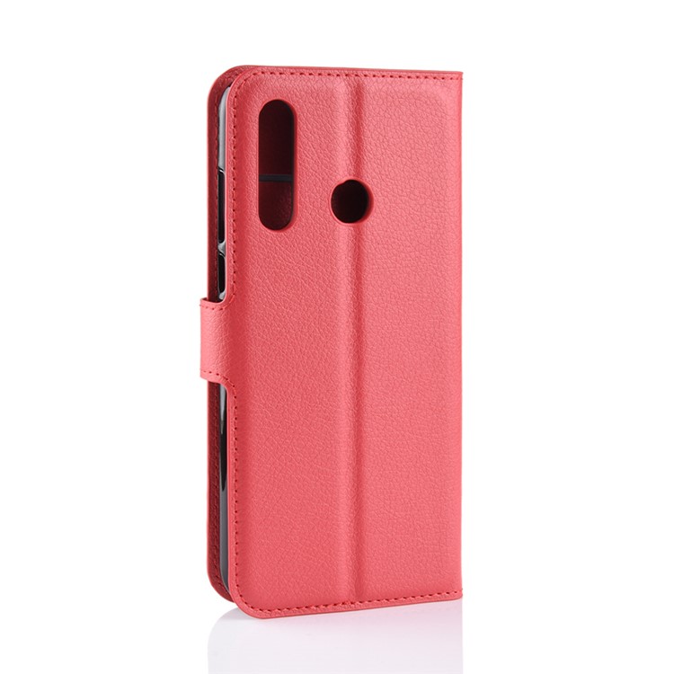 Litchi Skin Wallet Leather Stand Case Cover for Huawei nova 4 - Red-3