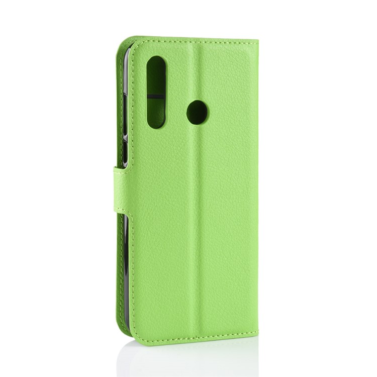 Litchi Skin Magnetic Leather Stand Cover for Huawei nova 4 - Green-3