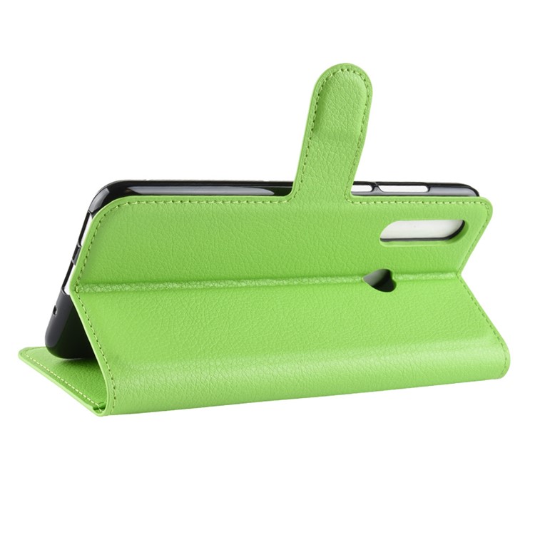 Litchi Skin Magnetic Leather Stand Cover for Huawei nova 4 - Green-6