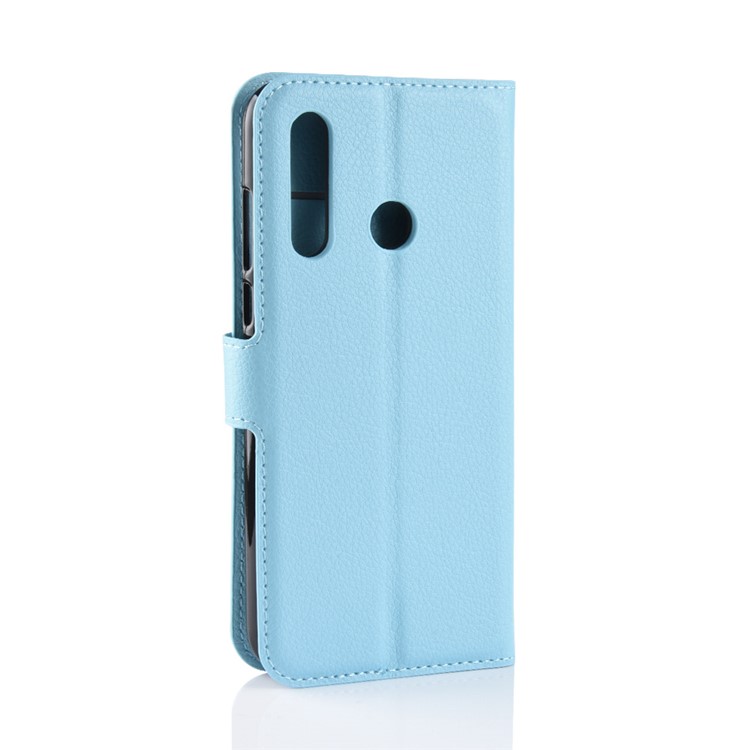 Litchi Skin Wallet Leather Cell Phone Case for Huawei nova 4 - Baby Blue-3