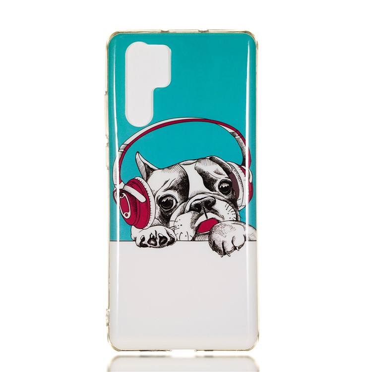 Luminous Glow Pattern Printing TPU Case for Huawei P30 Pro - Dog Listening to Music-2
