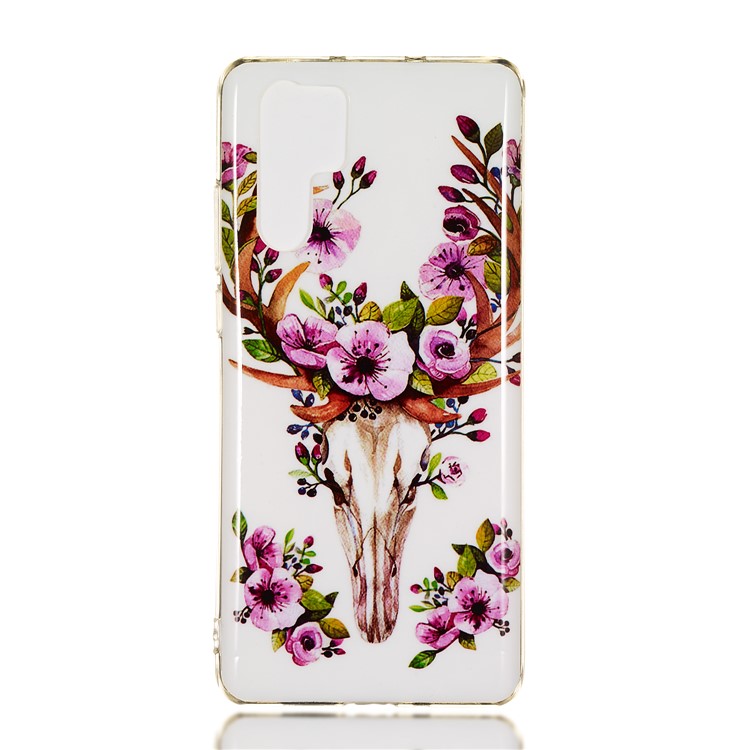 Luminous Glow Pattern Printing TPU Cell Phone Case for Huawei P30 Pro - Flowered Elk-2