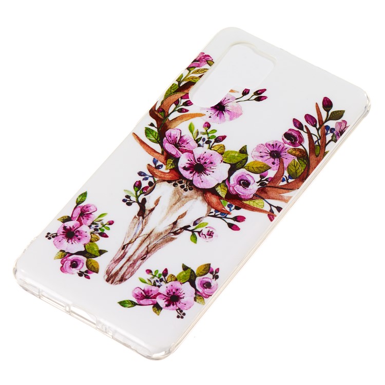 Luminous Glow Pattern Printing TPU Cell Phone Case for Huawei P30 Pro - Flowered Elk-3