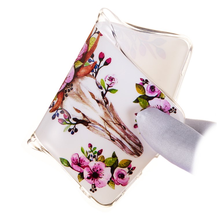 Luminous Glow Pattern Printing TPU Cell Phone Case for Huawei P30 Pro - Flowered Elk-4