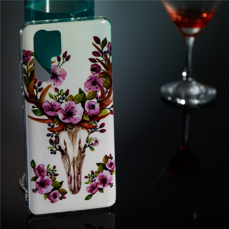 Luminous Glow Pattern Printing TPU Cell Phone Case for Huawei P30 Pro - Flowered Elk-5