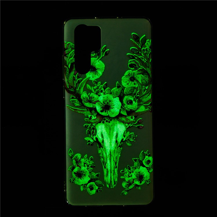 Luminous Glow Pattern Printing TPU Cell Phone Case for Huawei P30 Pro - Flowered Elk-6