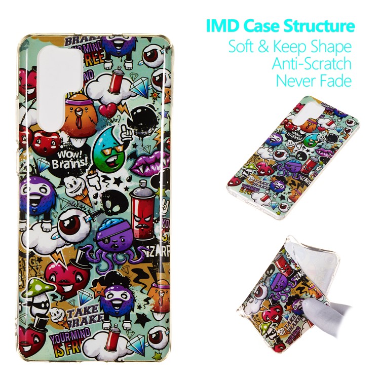 Luminous Glow Pattern Printing TPU Back Cover for Huawei P30 Pro - Wow, Brains-1