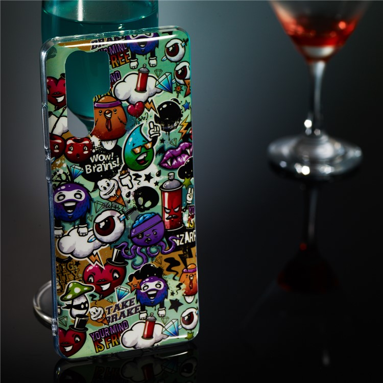 Luminous Glow Pattern Printing TPU Back Cover for Huawei P30 Pro - Wow, Brains-5