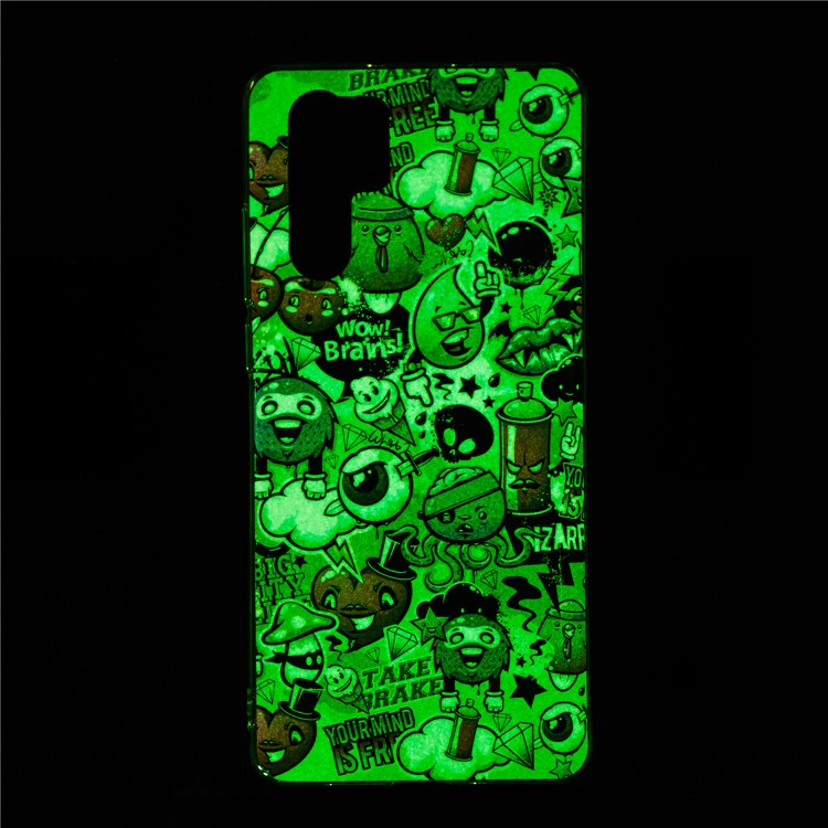 Luminous Glow Pattern Printing TPU Back Cover for Huawei P30 Pro - Wow, Brains-6