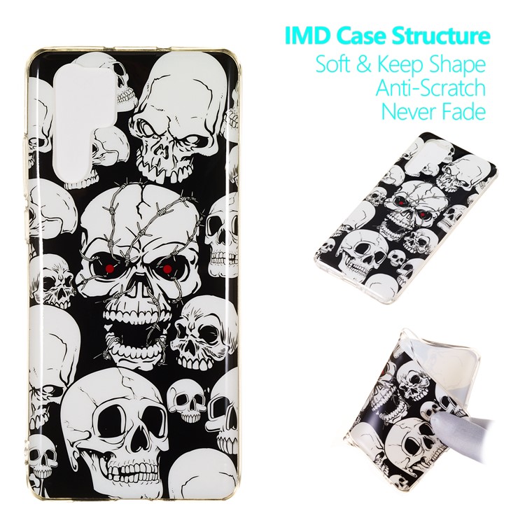 Luminous Glow Pattern Printing TPU Protective Case for Huawei P30 Pro - Cool Skulls-1