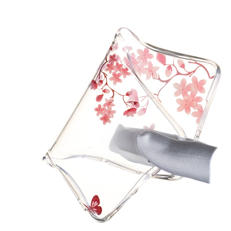 For Huawei P30 Pro IMD Pattern Printing TPU Phone Cover - Red Flowers and Butterflies-4