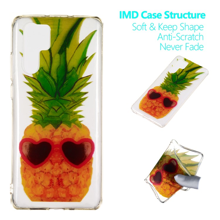 For Huawei P30 Pro IMD Pattern Printing TPU Phone Back Casing - Pineapple Pattern-1