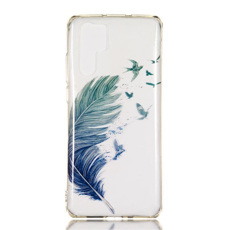 For Huawei P30 Pro IMD Pattern Printing TPU Mobile Case - Feather Birds-2