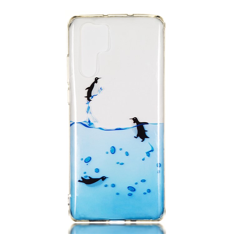 For Huawei P30 Pro IMD Pattern Printing TPU Phone Accessory Case - Penguins-2