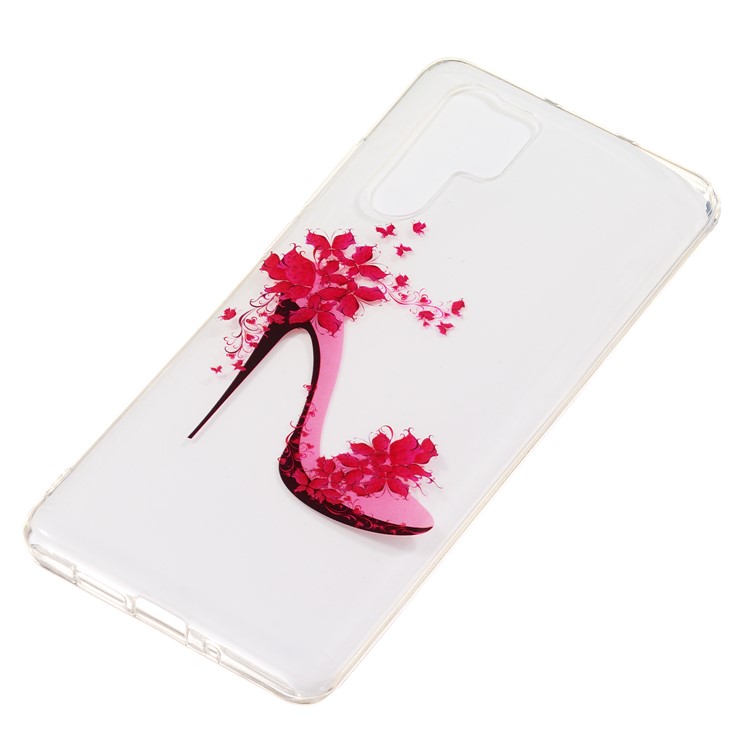 For Huawei P30 Pro IMD Pattern Printing TPU Gel Case Cover - Flowered High Heel-3