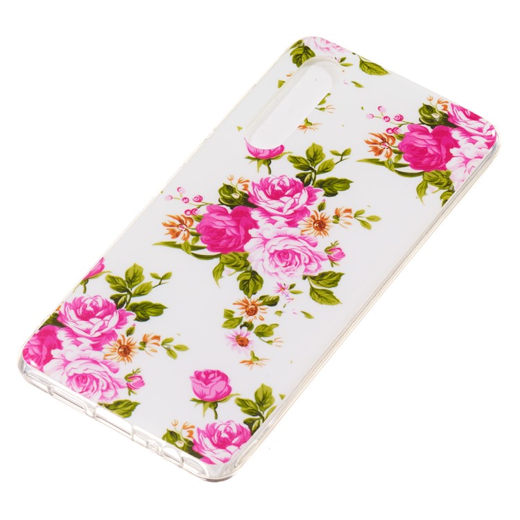 Luminous Glow Pattern Printing TPU Case for Huawei P30 - Vivid Flowers-3