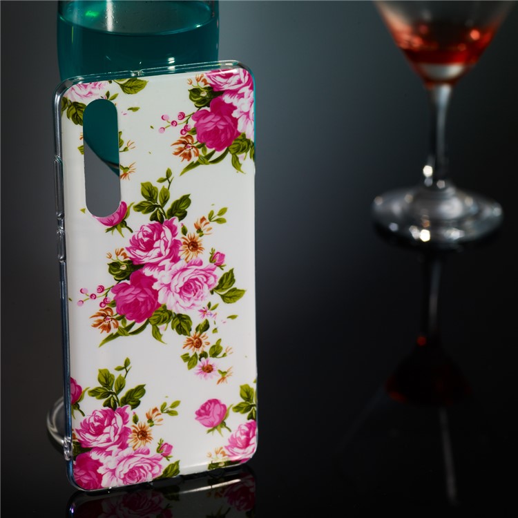 Luminous Glow Pattern Printing TPU Case for Huawei P30 - Vivid Flowers-5