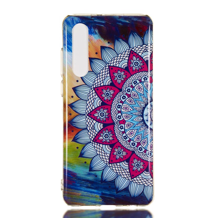 Luminous Glow Pattern Printing TPU Cover for Huawei P30 - Colorized Mandala Pattern-2