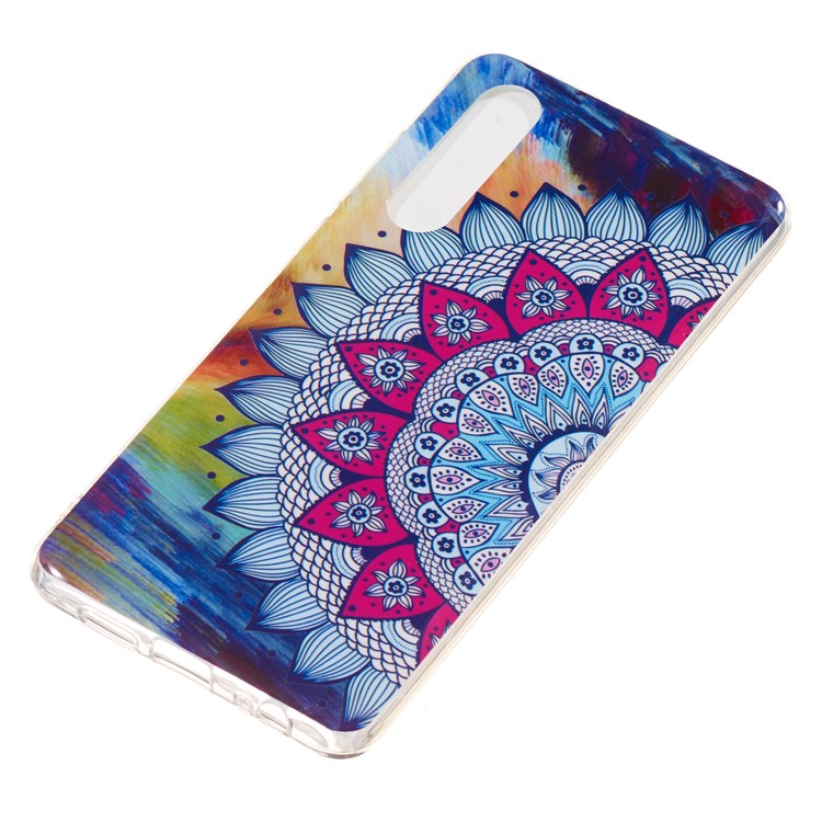 Luminous Glow Pattern Printing TPU Cover for Huawei P30 - Colorized Mandala Pattern-3