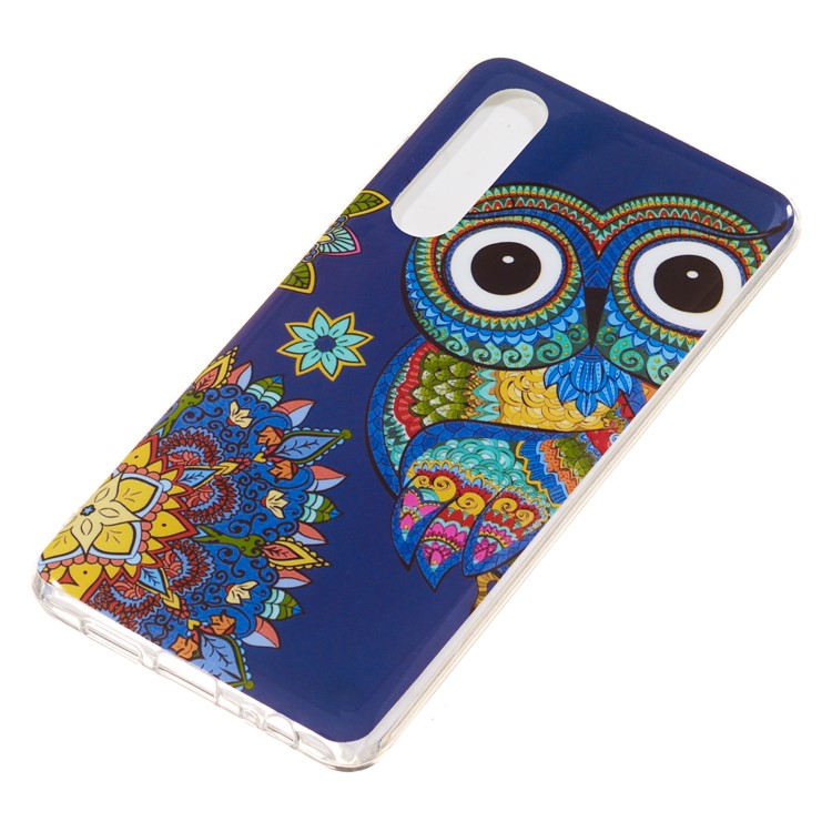 Luminous Glow Pattern Printing TPU Mobile Phone Case for Huawei P30 - Owl Pattern-3