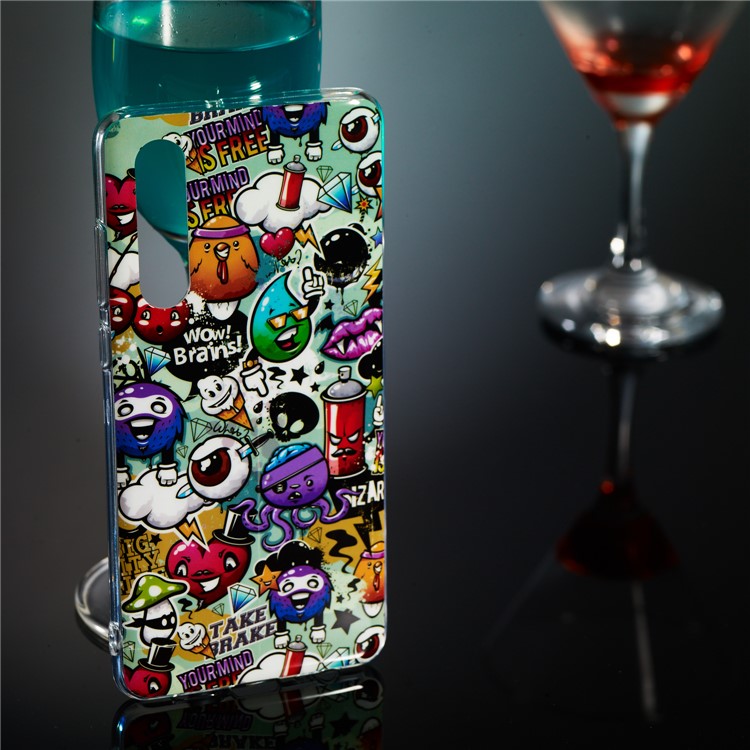 Luminous Glow Pattern Printing TPU Cell Phone Case for Huawei P30 - Wow, Brains-5