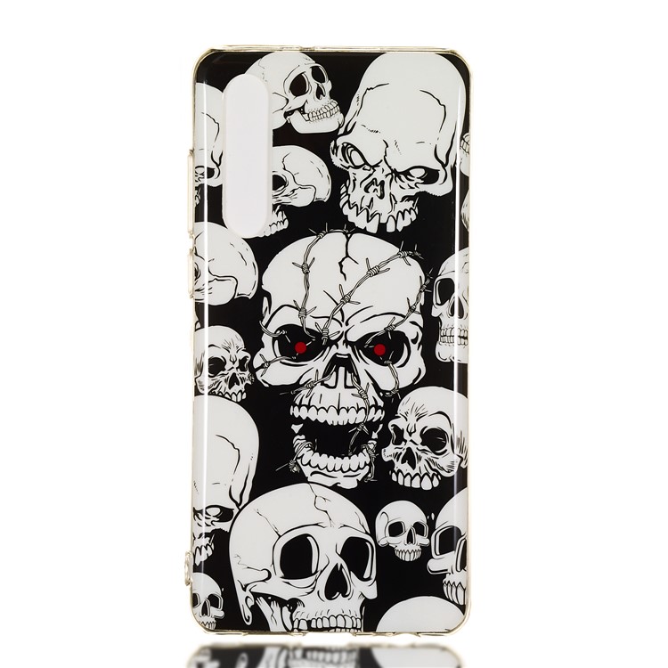 Luminous Glow Pattern Printing TPU Mobile Phone Shell for Huawei P30 - Cool Skulls-2