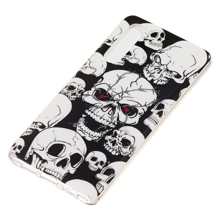 Luminous Glow Pattern Printing TPU Mobile Phone Shell for Huawei P30 - Cool Skulls-3
