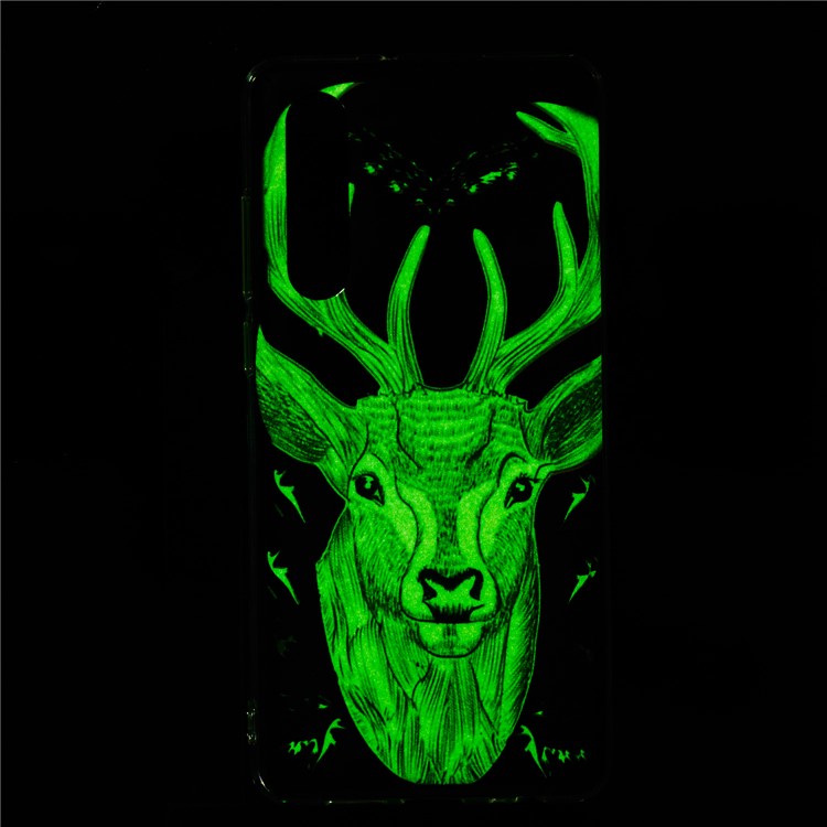 Luminous Glow Pattern Printing TPU Cell Phone Shell for Huawei P30 - Elk Pattern-6