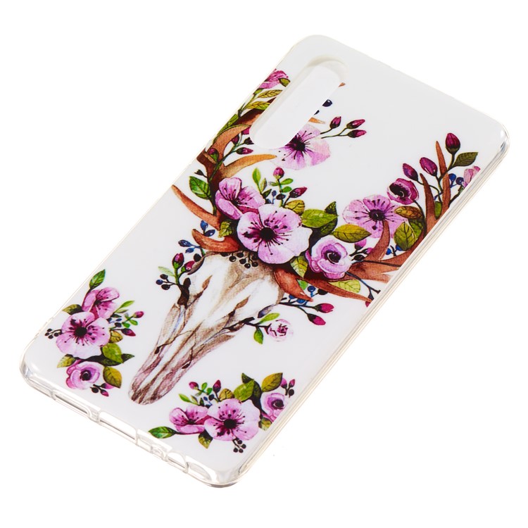 Luminous Glow Pattern Printing TPU Back Shell for Huawei P30 - Flowered Elk-3